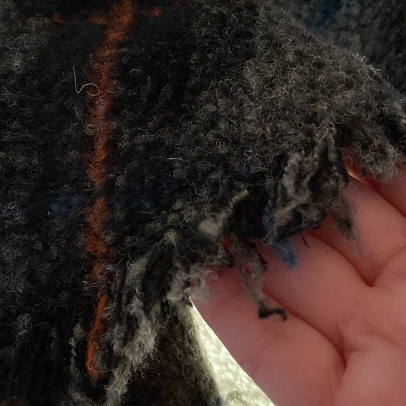 EUC Aryn K. Gray Plaid Wool Cardigan Asymmetrical Jacket Size M - Picture 11 of 15